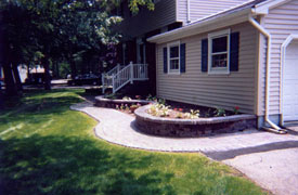 Front stone walkway.